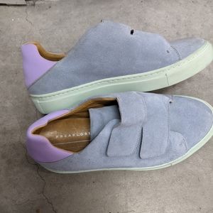 Freakloset Double Velcro Light Blue Suede Women's Sneakers Size 38 EU  8 US